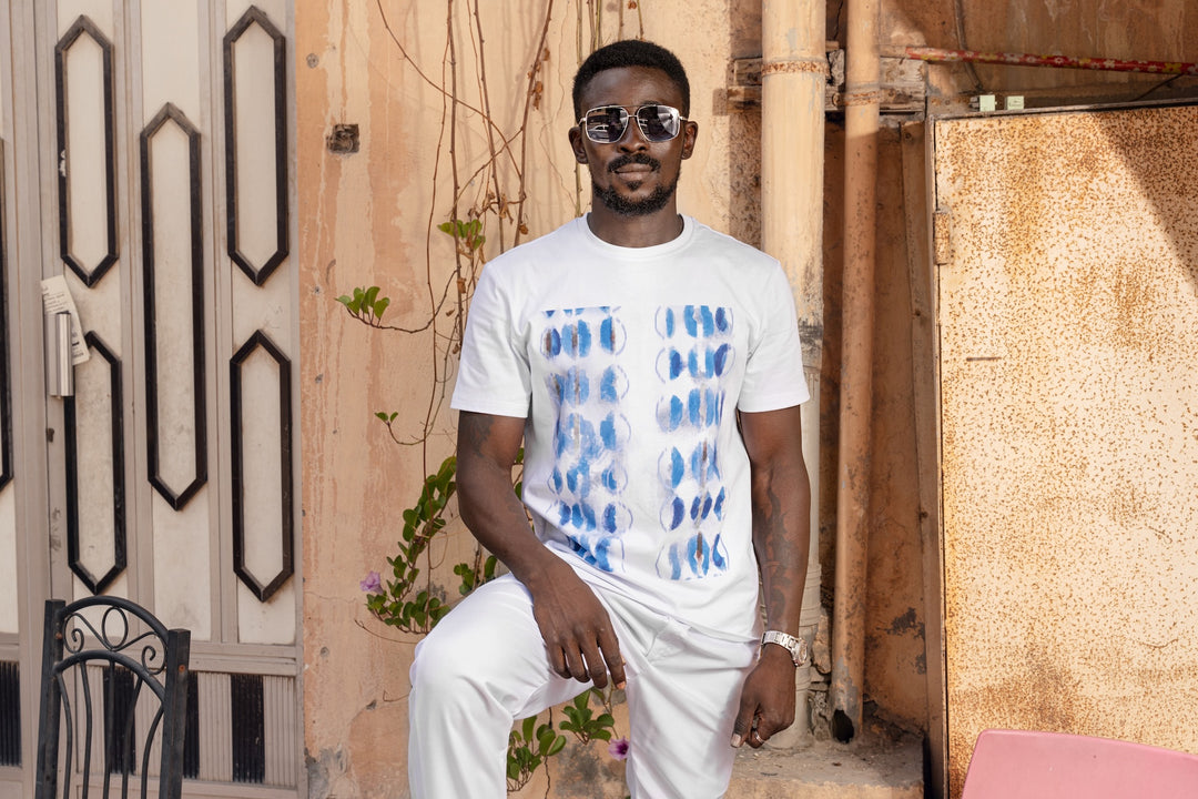 T-shirt Imprimé Tie-dye (Blanc)