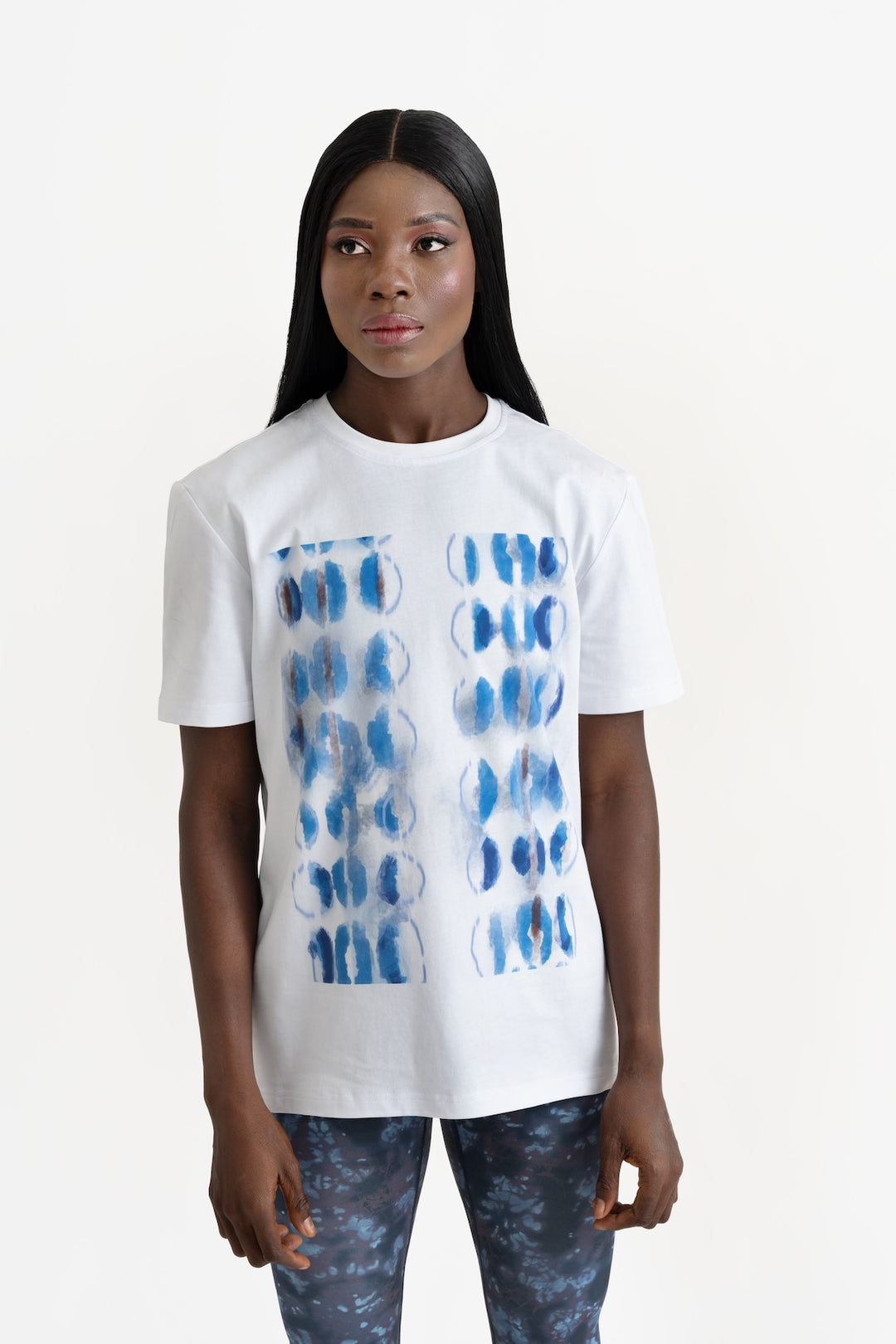 T-shirt Imprimé Tie-dye (Blanc)