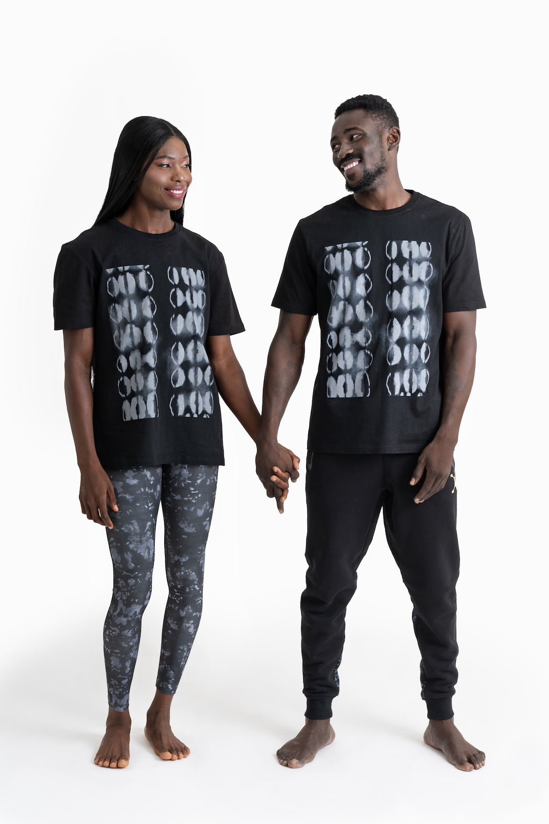 T-shirt Imprimé Tie-dye (Noir)